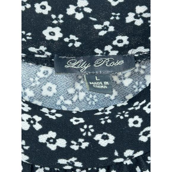 Lily Rose Collar Floral Jr Size Boho Pullover Sundress Jr‎ size Large - Picture 11 of 11